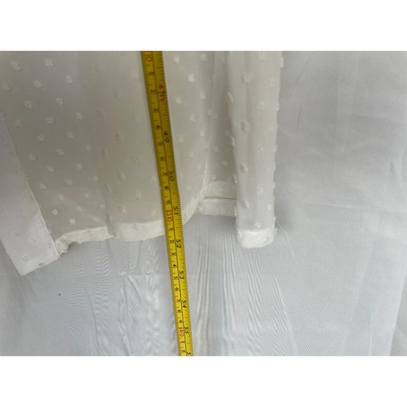 Malia Mills Carol Robe Sheer Maxi Coverup Dress M White - Picture 13 of 14